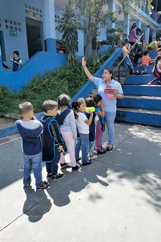 Children games in the teaching project in Guatemala
