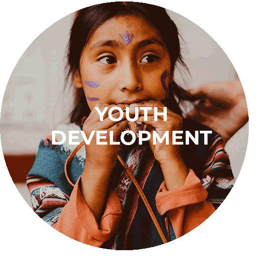 Button für das Youth Development Programm Peru