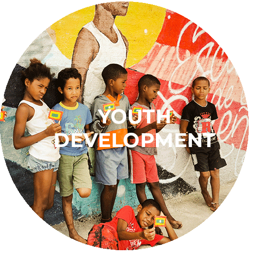 Button für das Youth Development Programm Kolumbien