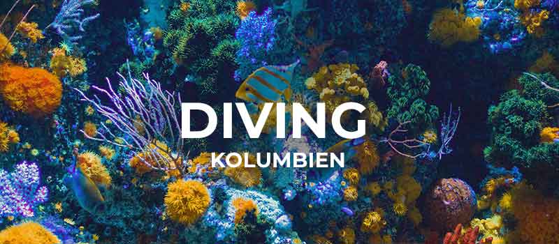 Schriftzug: Diving Kolumbien