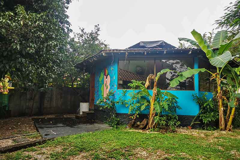 Außenbereich des Hostels in Costa Rica
